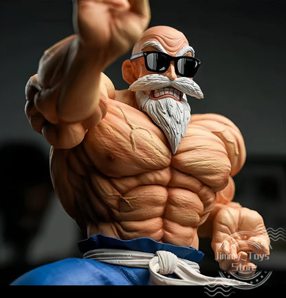 10cm Dragon Ball Anime Figure – GK Muscle Master Roshi & Goku Kame Sennin PVC Action Toy for Kids & Collectors