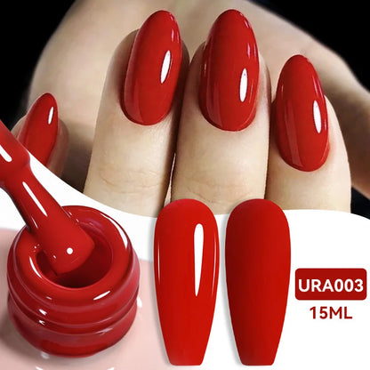 UR SUGAR 15ml Jelly Milky White Gel Polish – Translucent UV Soak Off Nail Art Varnish Semi-Permanent Fashion Nail Color
