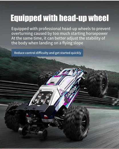1:16 4WD RC Car – 70KM/H High-Speed Drift Monster Truck with LED, Remote Control, 4x4 for Kids, WLtoys 144001