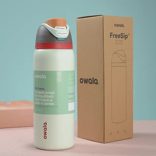 2024 New Owala Insulated Stainless Steel Water Bottle with Straw – BPA-Free Sports Bottle, 24oz/32oz, Great for Travel