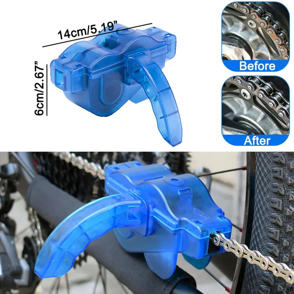 3D Bicycle Chain Cleaner Brush Set - Bike Chain Wash Tool for MTB Maintenance & Cycling Accessories