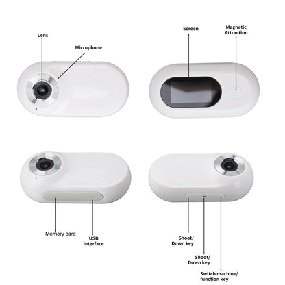 HD 1080P Pet Collar Camera - 170° Wide-Angle Video & Photo Recorder with USB Rechargeable Design for Dogs and Cats