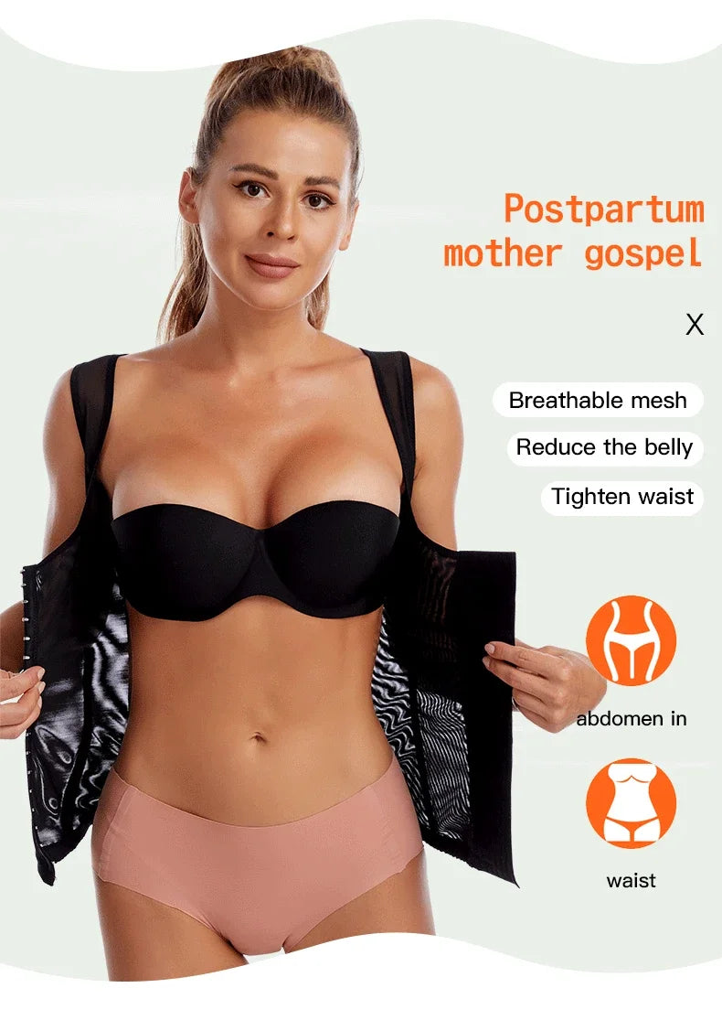 Waist Corset Postpartum Shapewear – Slimming Tummy Trainer, Flat Belly Waist Trainer & Body Shaper for Women