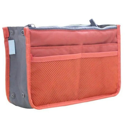 Women’s Nylon Makeup Organizer Insert Bag – Large Capacity Travel Cosmetic Handbag Liner & Tote Purse Organizer for Ladies