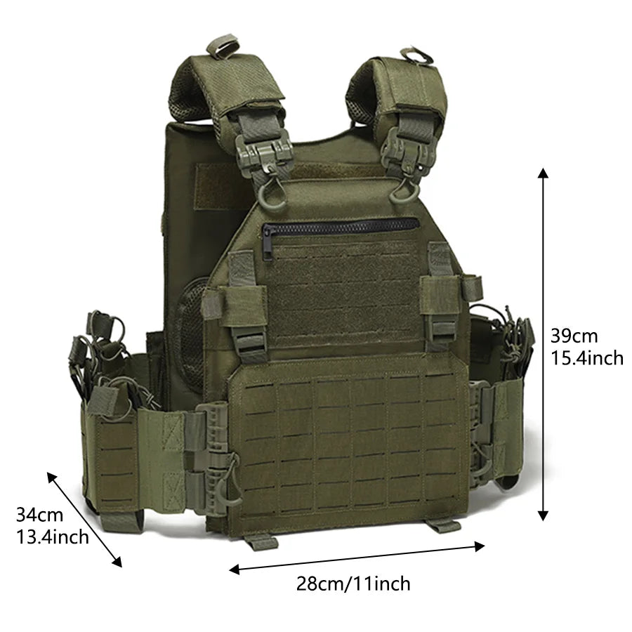Outdoor Training Vest – Multi-Functional Waterproof MOLLE Expansion Quick-Release Wear-Resistant Tactical Vest
