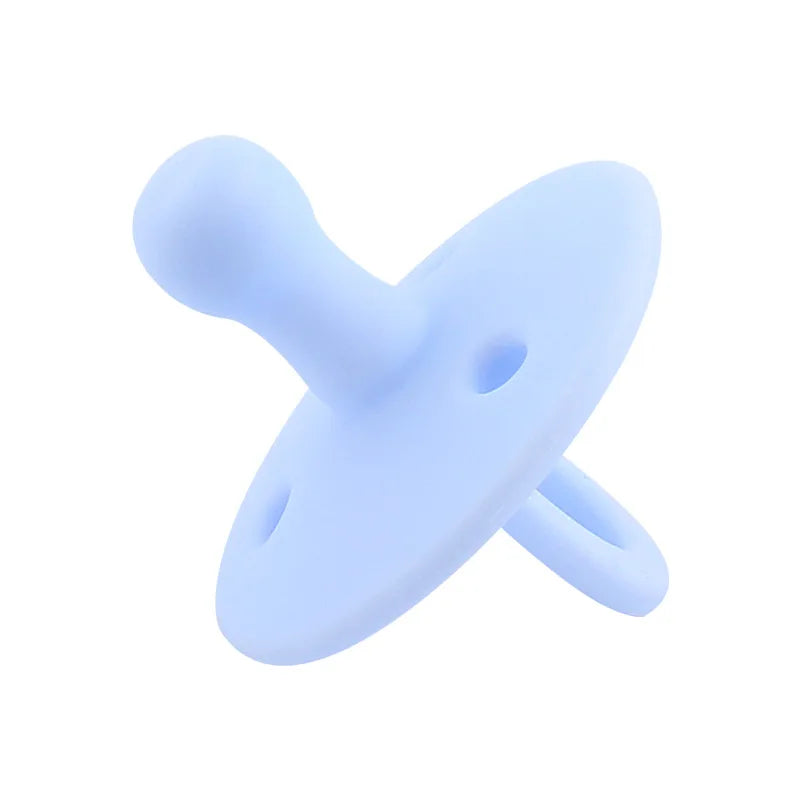 Baby Silicone Pacifier – Soft BPA-Free Soother Nipple for Newborns with Teether Toy & Nursing Pacifier Chain Pendant