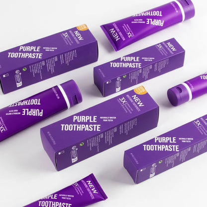 Purple Tooth Whitening Toothpaste – Teeth Stain Remover, Oral Gum Care & Fresh Breath