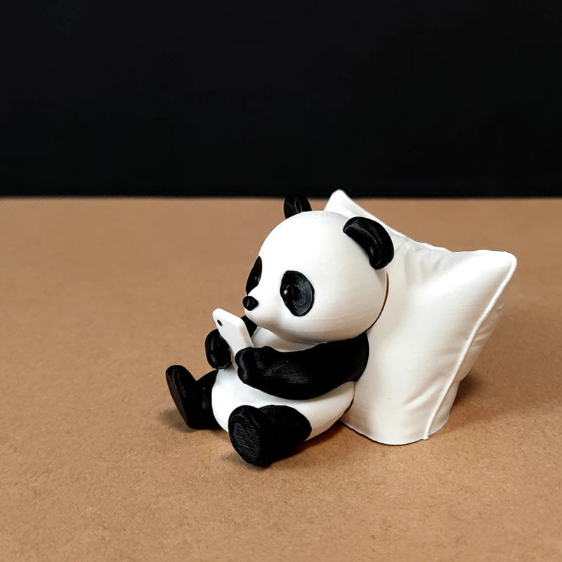 Cute Panda Sculpture Ornament - Creative Desktop, Office & Car Decor Collectible Figurine