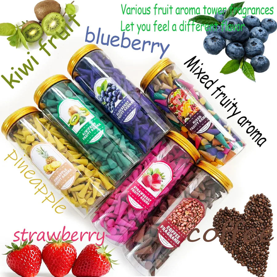 Fruit Aroma Scented Fragrance Tower - Coffee, Strawberry, Kiwi, Pineapple & Blueberry Blend