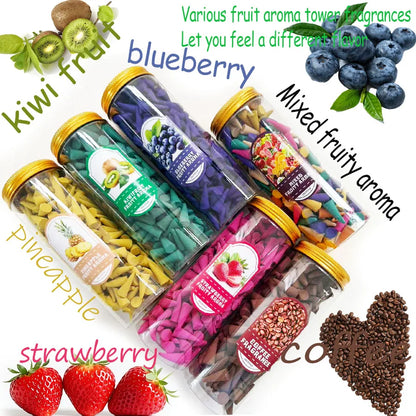 Fruit Aroma Scented Fragrance Tower - Coffee, Strawberry, Kiwi, Pineapple & Blueberry Blend