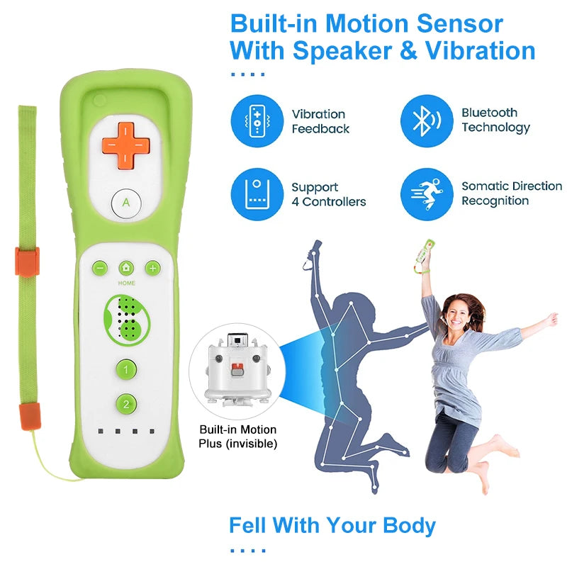 Wii Remote and Nunchuck Controller Set with Motion Plus – Gamepad for Nintendo Wii Console