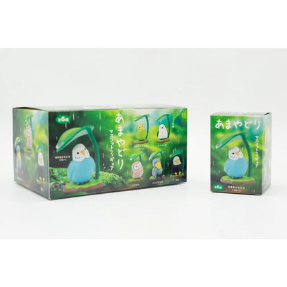 Rainy Day Animals & Birds Figurine Blind Box - Cute Leaf Hiding Collectible Ornaments & Mini Model Toys