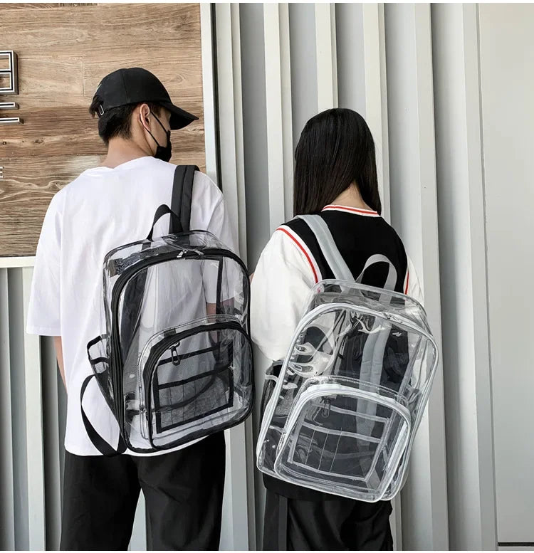 Transparent Shoulder Bag | Unisex Large Capacity Waterproof Multifunctional Backpack for Men & Women