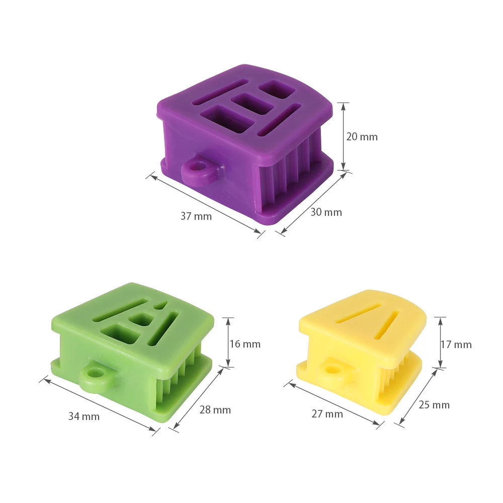 3 Pcs/Set Dental Mouth Opener - Occlusal Pad Teeth Prop Bite Rubber Retractor in Latex, Sizes S/M/L