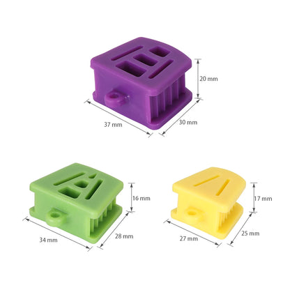3 Pcs/Set Dental Mouth Opener - Occlusal Pad Teeth Prop Bite Rubber Retractor in Latex, Sizes S/M/L