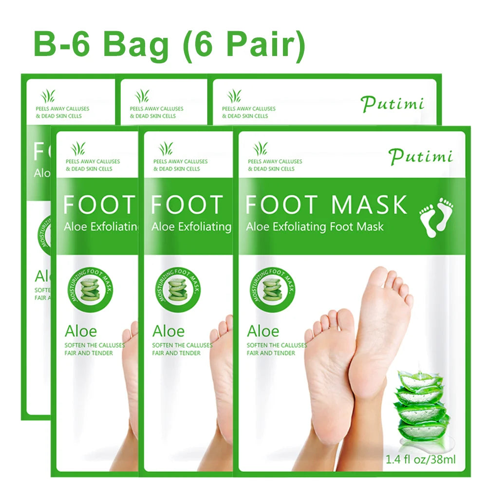 Exfoliating Foot Mask & Pedicure Socks – Dead Skin Removal, Whitening Foot Care, Foot Spa Scrub & Skin Refreshment