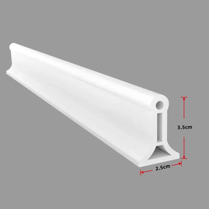 Bendable Silicone Water Retaining Strip - Bathroom Shower Barrier for Kitchen and Wet-Dry Separation