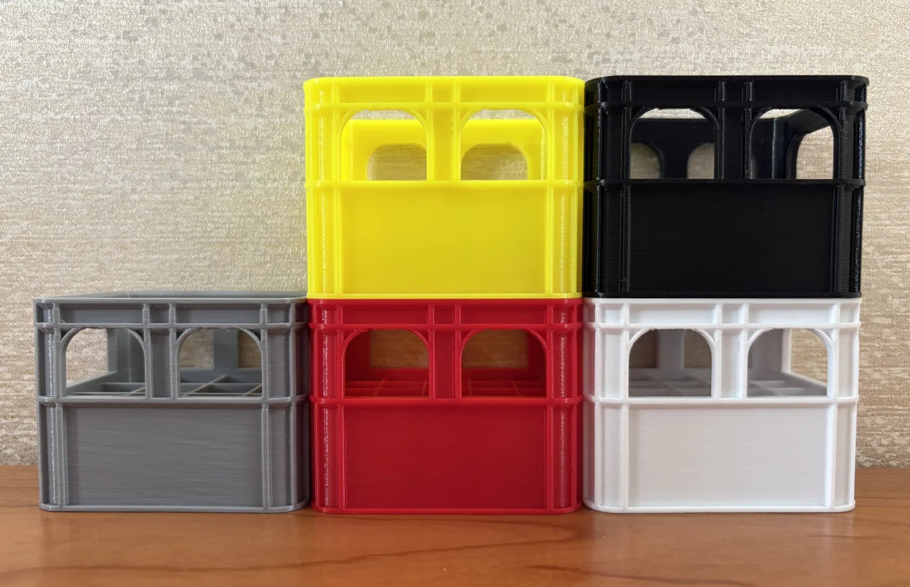 3D Printed DIY Battery Storage Box – Stackable Beer Crate for AA, AAA, and 9V Batteries Organizer
