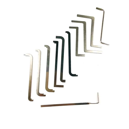 11Pcs Lock Pick Set - Double-Head Tension Wrench Turning Tools Emergency Unlock Kit for DIY Locksmith Beginners