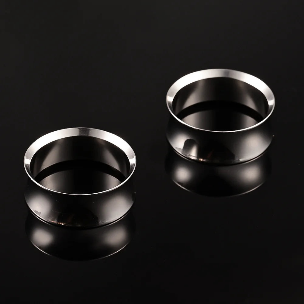 Doearko Stainless Steel Ear Gauges Round Tunnels Plugs Body Jewelry Expander for Women