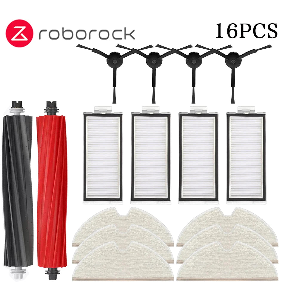 Roborock Q8 Max, Q5 Pro Replacement Parts – Main Brush, Side Brush, HEPA Filter, Mop & Dust Bag Accessories