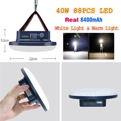 13500mAh 60W Rechargeable LED Camping Lantern – Portable Strong Light Flashlight with Magnet, Ultra Bright Tent & Work Repair Lighting for Outdoor Use