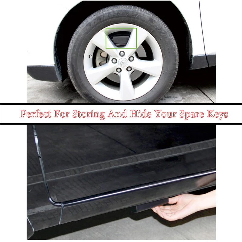 NewCreative Magnetic Black Safe Box — Hidden Key Storage for Home, Office, Car, Truck, and Caravan
