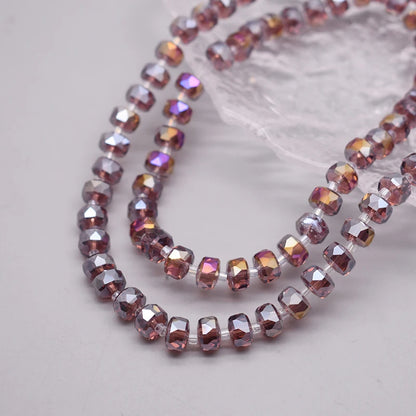 8mm Crystal Glass Beads Set - 30PCS Color Wheel Faceted Round Loose Beads for DIY Jewelry Making & Bracelets