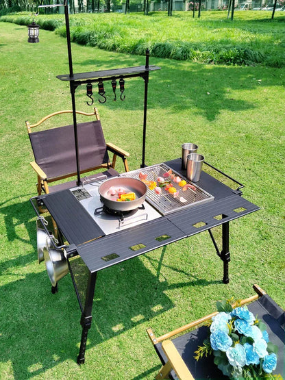 Lohascamping Folding IGT Table – Lightweight Portable Roll-Up Table with Adjustable Legs for Camping, BBQ & Outdoor Cooking