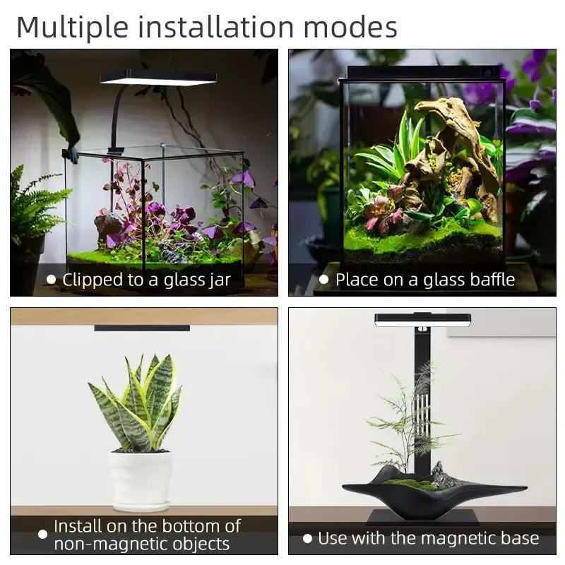 WEEK AQUA USB Aquarium Light - Full Spectrum LED Plant Grow Lamp for Nano Fish Tank & Aquascape