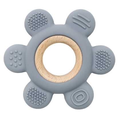 Baby Silicone Teether Necklace - Rudder Shape BPA Free Sensory Chewing Toy for Infant Teething Relief