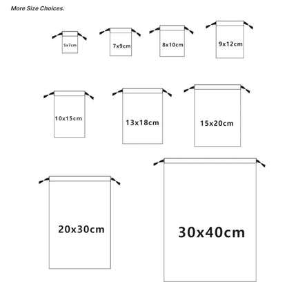 Small White Cotton Gift Bags – Custom Muslin Drawstring Pouches 5x7cm 8x10cm 9x12cm for Party, Candy, Jewelry Favor