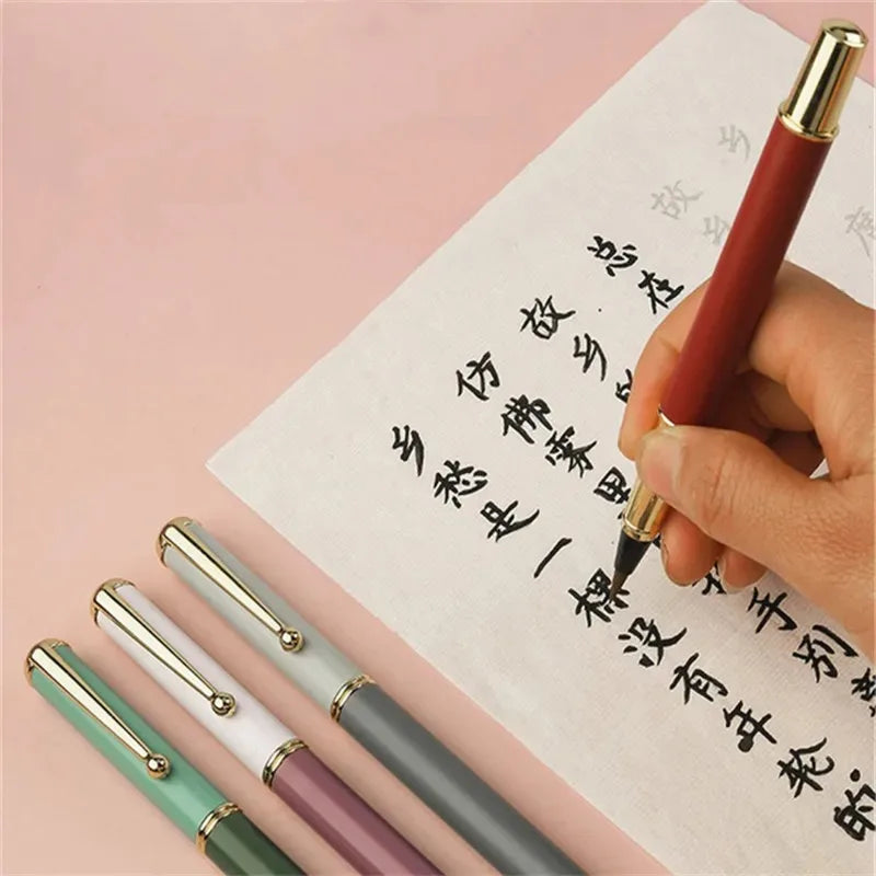 Morandi Fountain Pen Calligraphy Brush | Soft Weasel Hair Small Regular Script | Student Painting Writing Tool