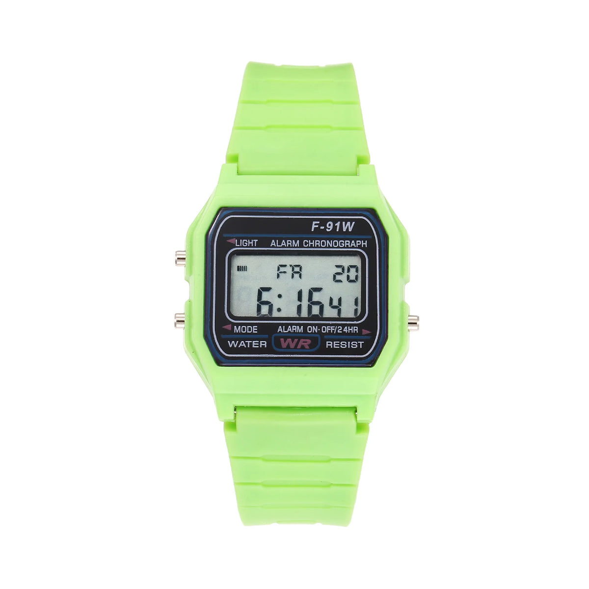 Multifunctional Digital Sports Watch for Kids and Women - F-91W Style LED Backlight Alarm Watch with Rubber Strap, Student Gift