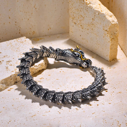 Trendy Dragon Copper Bracelet – Unisex Fashion Loong Metal Bangle, Party & Daily Jewelry Accessories for Women & Men