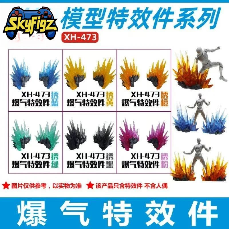 Whirlwind Flame & Ice Special Effects Model Stand — Luffy Figure DIY Accessories Movable Display Base