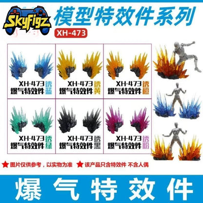 Whirlwind Flame & Ice Special Effects Model Stand — Luffy Figure DIY Accessories Movable Display Base