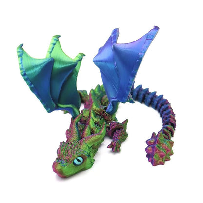 3D Printed Movable Dragon Fidget Toy – Rotatable Articulated Desktop Ornament & Gift for Kids & Adults