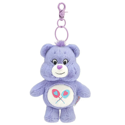 Care Bears Rainbow Plush Keychain - Kawaii Sound Toy Bag Charm & Birthday or Christmas Gift