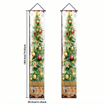 Christmas Hanging Door Banner – Antithetical Couplet Wall Decoration for Merry Christmas 2026 Party & Xmas Gift