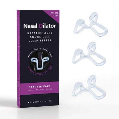 Silicone Anti-Snoring Nose Clip – 3 Sizes Elastic Nasal Dilator for Better Airflow & Comfortable Sleep