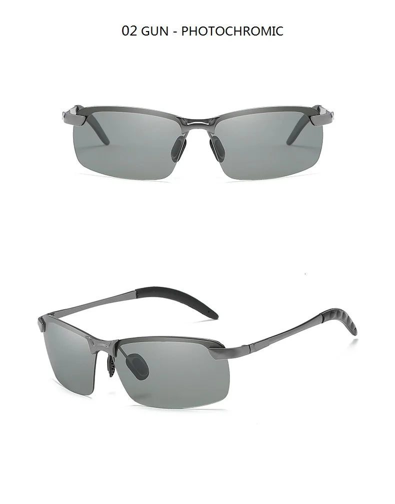 Photochromic Polarized Sunglasses for Men – Color-Changing Driving Glasses for Day & Night Vision