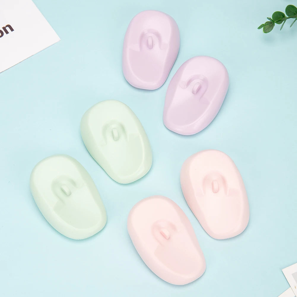 Silicone Ear Covers - Waterproof Hairdressing Ear Caps, Earmuffs for Shower, Salon, Bathing & Spa Use