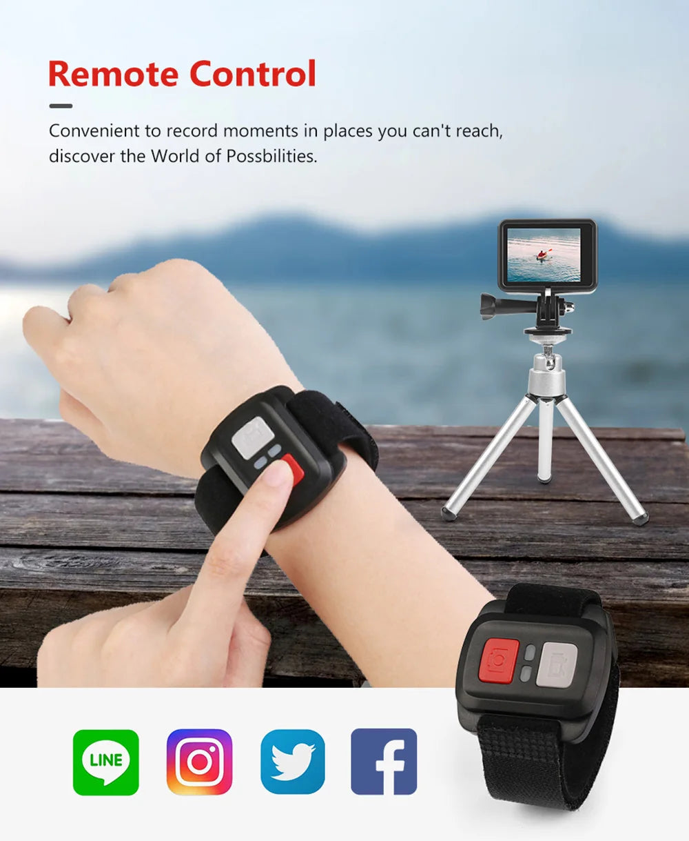 F6W Action Camera — 5K/4K60FPS, 48MP, 2.2" Touch LCD, EIS, Dual Screen, Wi-Fi, 170° Waterproof 30M, 8X Zoom Sports Camera with Wireless Mic