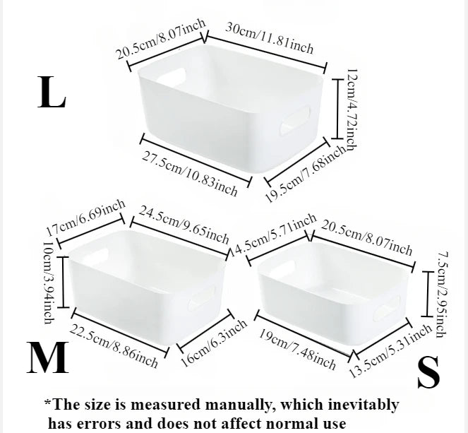 Multi-Functional Storage Boxes – Durable Plastic Organizers for Cosmetics, Snacks, Kitchen, Bathroom & Office