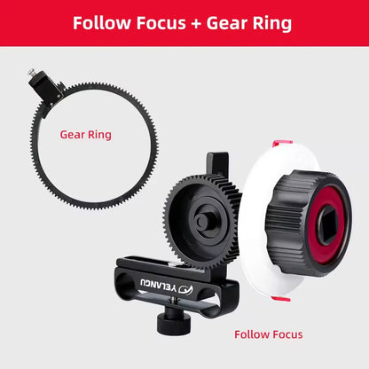 YELANGU Portable Mini Follow Focus Wireless Lens Control – DSLR Camera & BMPCC 4K Gimbal Quick Focus System Accessory