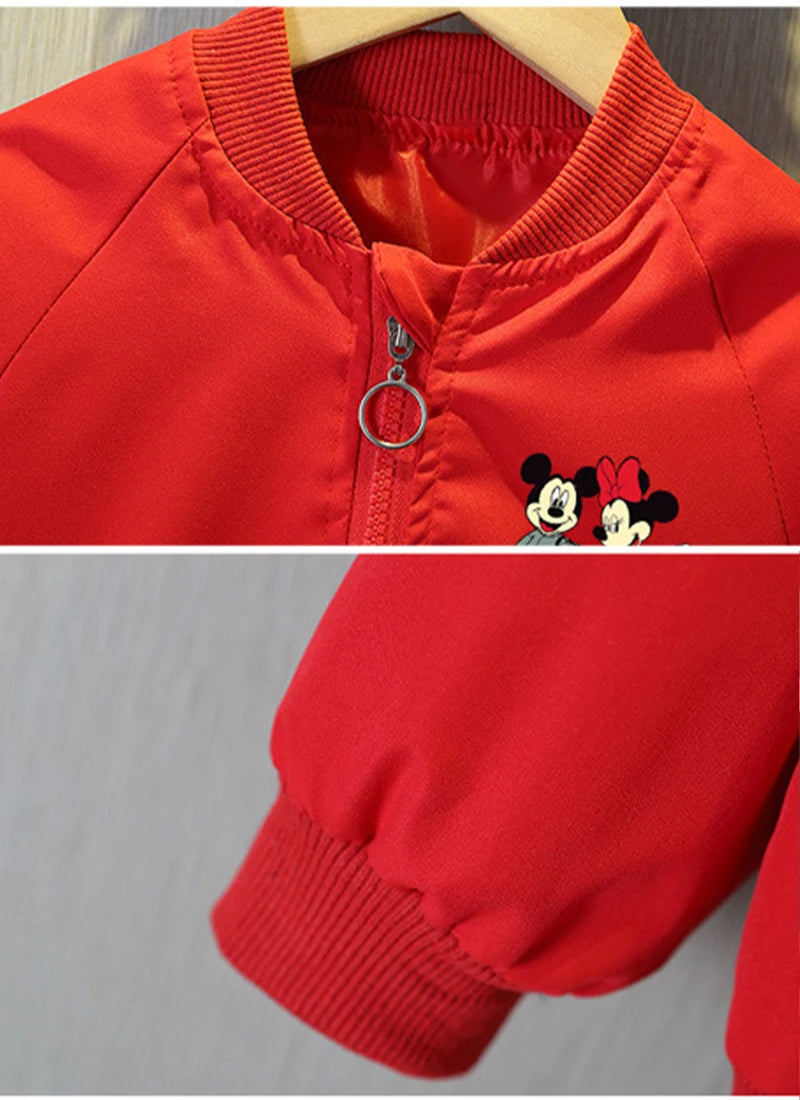Spring Baby Boys & Girls Coats – Mickey Mouse Cartoon Hoodie Jacket, Kids Sweatshirt Windbreaker Outerwear for 1-6 Years