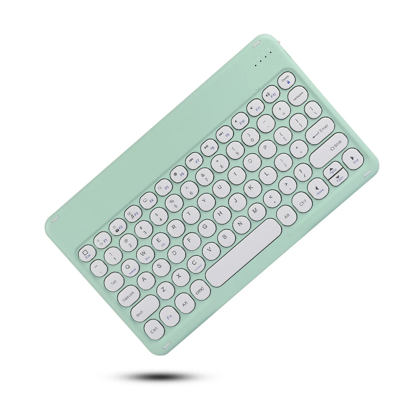 Spanish/English 10-Inch Bluetooth Keyboard – Wireless Rechargeable Universal Keyboard for iPad Air, Pro, Phone, Tablet, Laptop