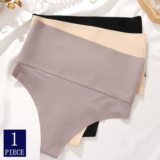 4PCS Seamless Ice Silk Panties Set for Women – Low Waist G-String, Soft Ultra-Thin Sexy Underwear Briefs