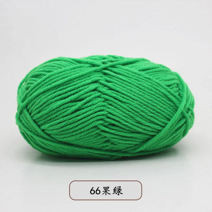 40-50g/Set 4ply Milk Cotton Knitting Yarn – Dyed Lanas for Crochet, Sweaters, Hats & Dolls, Affordable Craft Supplies